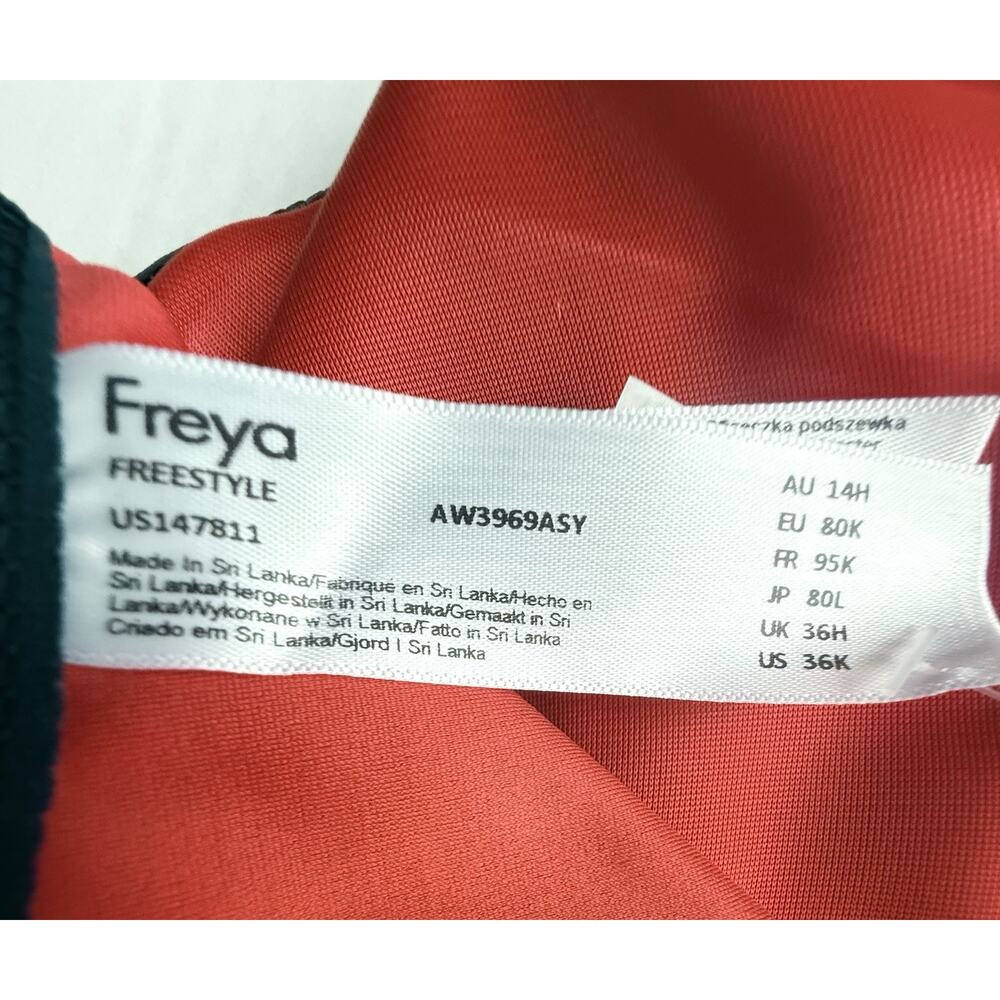 Freya NWT Standard Freestyle Underwire Molded Color Block Swimsuit Size 36K NWT - Picture 7 of 16